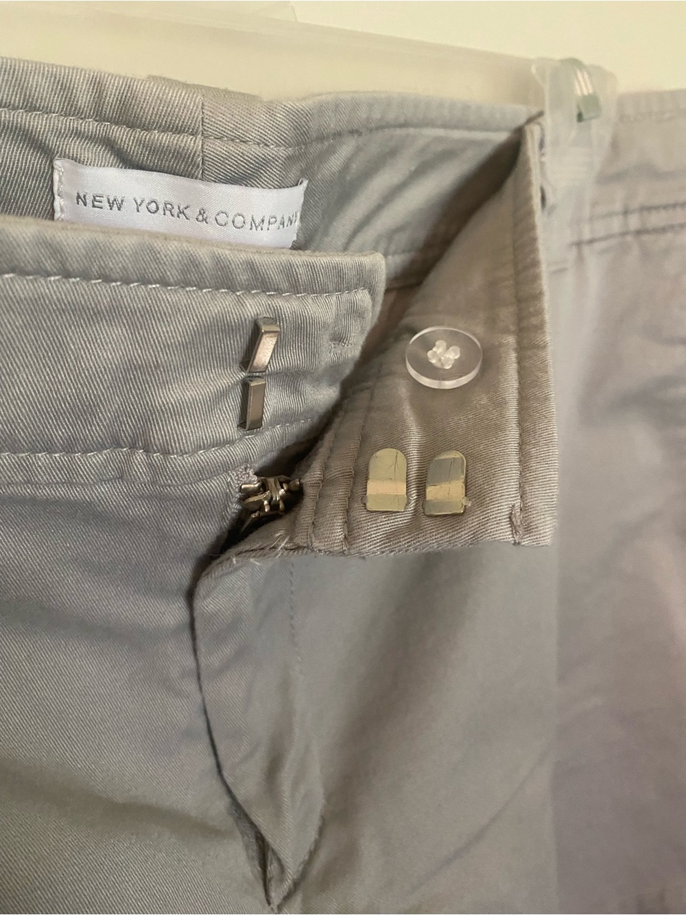 New York & Company Gray Women's Chino Bermuda Shorts - Picture 4 of 6